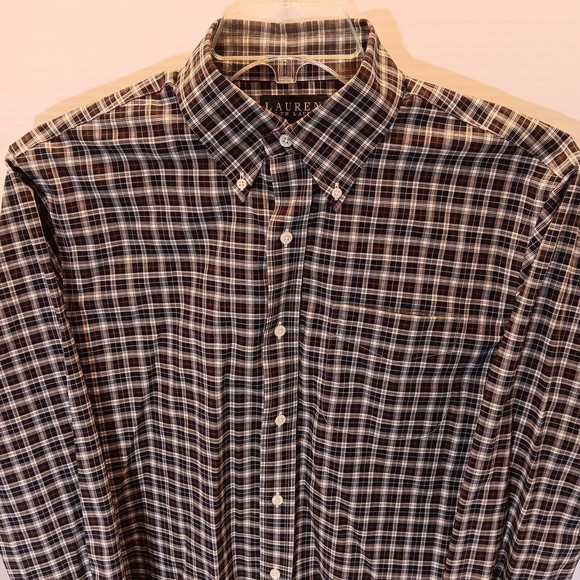 Lauren Ralph Lauren Shirt Mens S Plaid Button Down Classic Fit Non Iron Long Slv - Picture 4 of 8